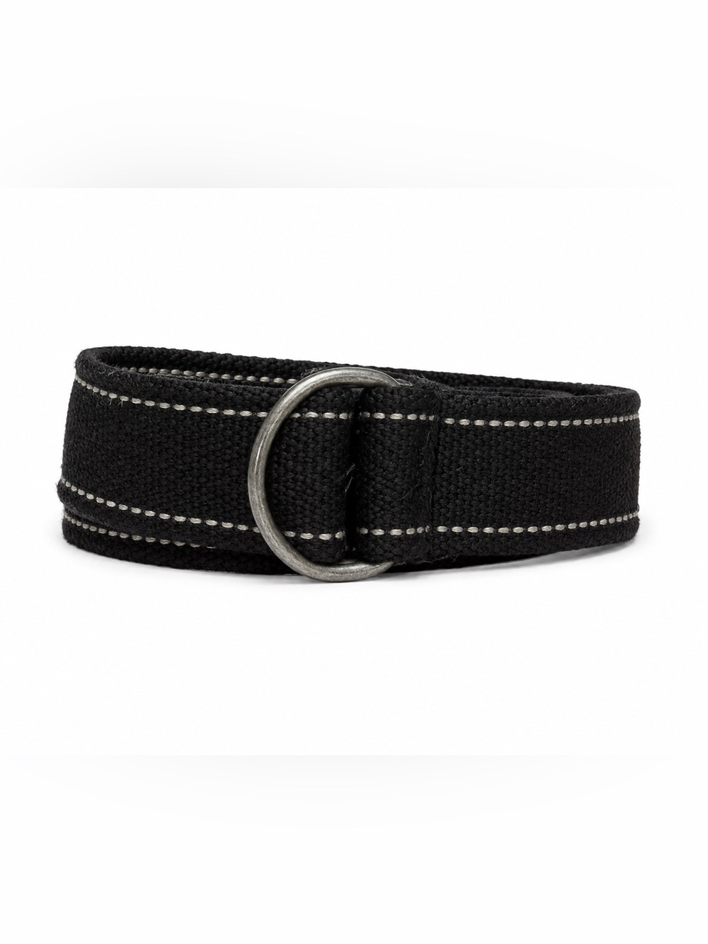 U.S. Polo Assn. Black Webbed Belt D-Ring Buckle Casual Belt 28.5”